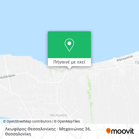 Λεωφόρος Θεσσαλονίκης - Μηχανιώνας 36 χάρτης