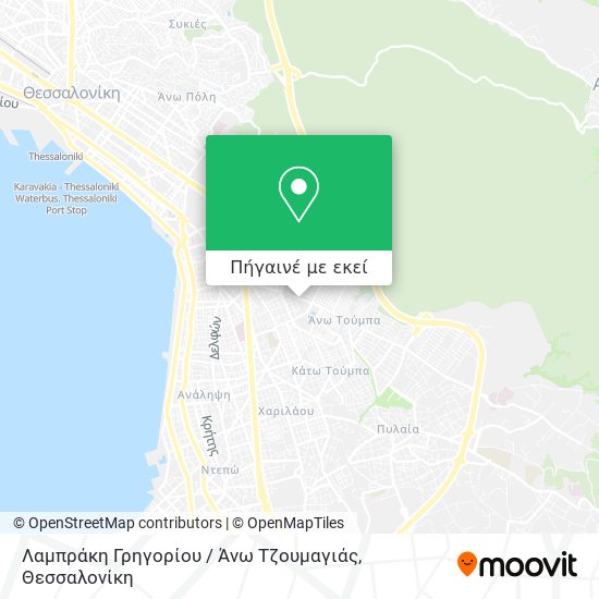 Λαμπράκη Γρηγορίου / Άνω Τζουμαγιάς χάρτης