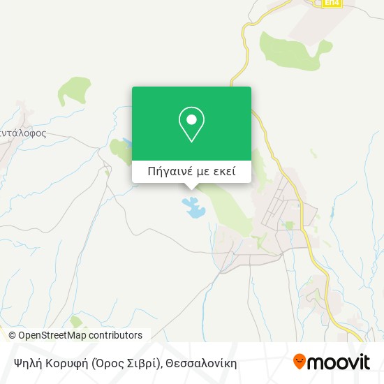 Ψηλή Κορυφή (Όρος Σιβρί) χάρτης