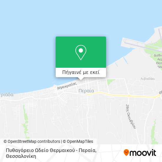 Πυθαγόρειο Ωδείο Θερμαικού - Περαία χάρτης