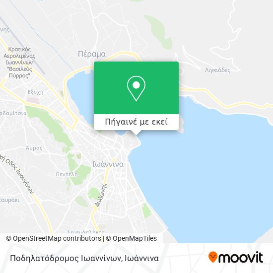 Ποδηλατόδρομος Ιωαννίνων χάρτης