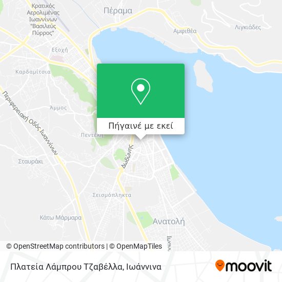 Πλατεία Λάμπρου Τζαβέλλα χάρτης