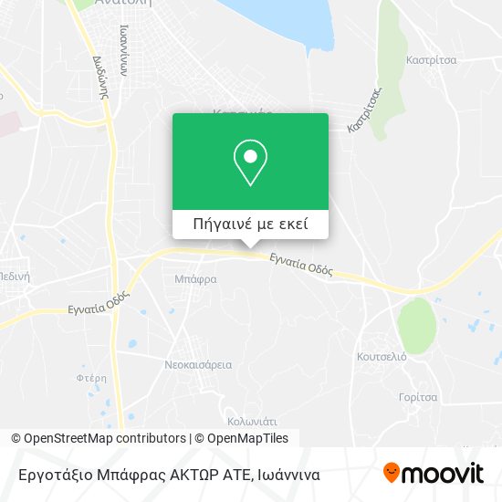 Εργοτάξιο Μπάφρας ΑΚΤΩΡ ΑΤΕ χάρτης