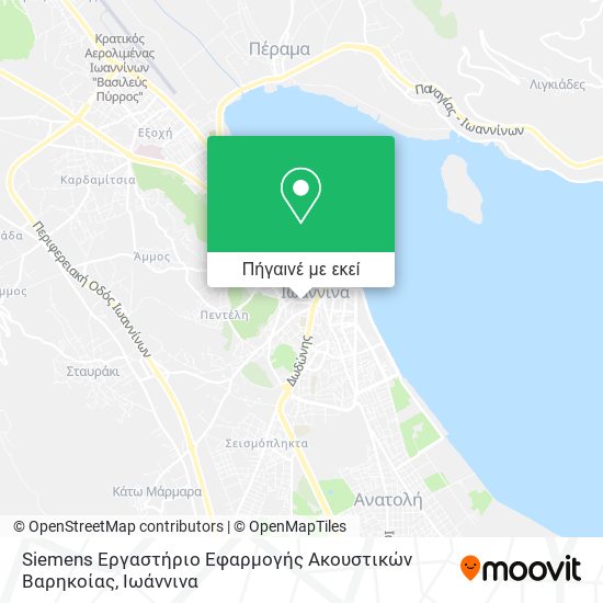 Siemens Εργαστήριο Εφαρμογής Ακουστικών Βαρηκοίας χάρτης