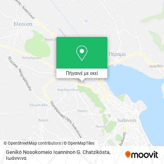 Genikó Nosokomeío Ioannínon G. Chatzikósta χάρτης