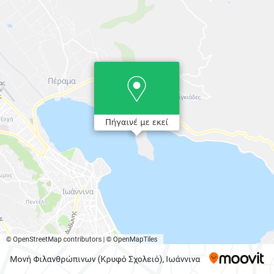 Μονή Φιλανθρώπινων (Κρυφό Σχολειό) χάρτης