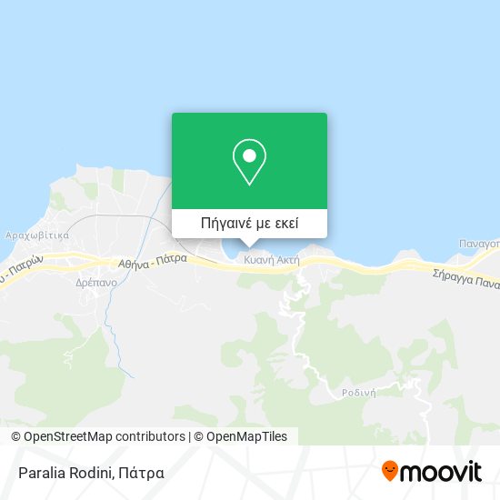 Paralia Rodini χάρτης
