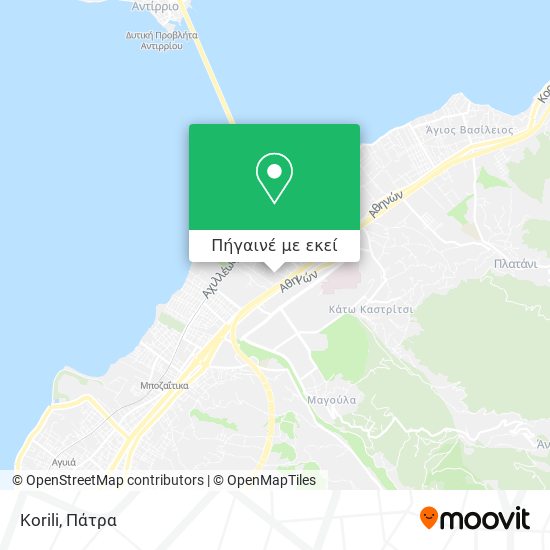 Korili χάρτης