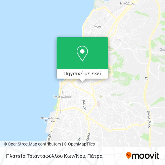 Πλατεία Τριανταφύλλου Κων/Νου χάρτης