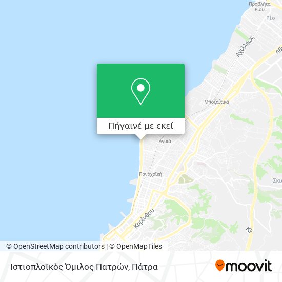 Ιστιοπλοϊκός Όμιλος Πατρών χάρτης