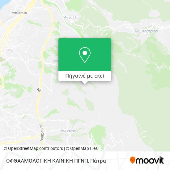 ΟΦΘΑΛΜΟΛΟΓΙΚΗ ΚΛΙΝΙΚΗ ΠΓΝΠ χάρτης