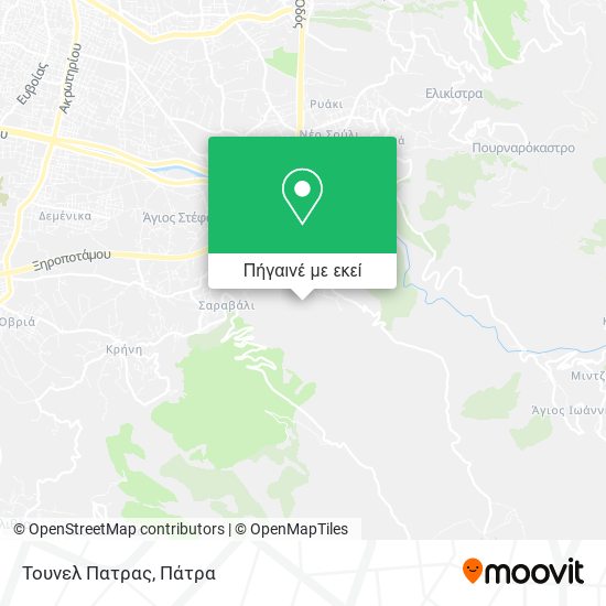 Τουνελ Πατρας χάρτης