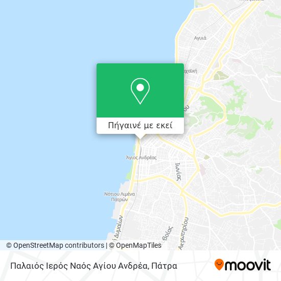 Παλαιός Ιερός Ναός Αγίου Ανδρέα χάρτης