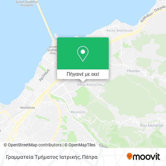 Γραμματεία Τμήματος Ιατρικής χάρτης