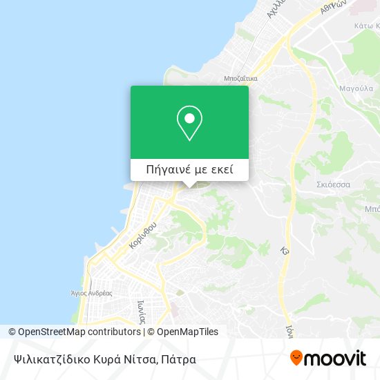Ψιλικατζίδικο Κυρά Νίτσα χάρτης