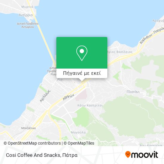 Cosi Coffee And Snacks χάρτης