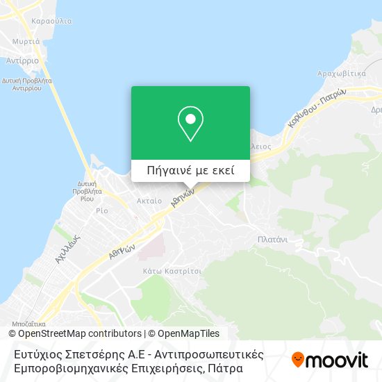 Ευτύχιος Σπετσέρης Α.Ε - Αντιπροσωπευτικές Εμποροβιομηχανικές Επιχειρήσεις χάρτης