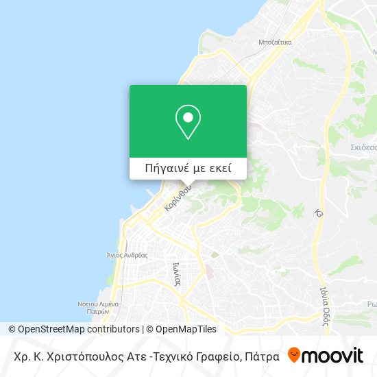 Χρ. Κ. Χριστόπουλος Ατε -Τεχνικό Γραφείο χάρτης