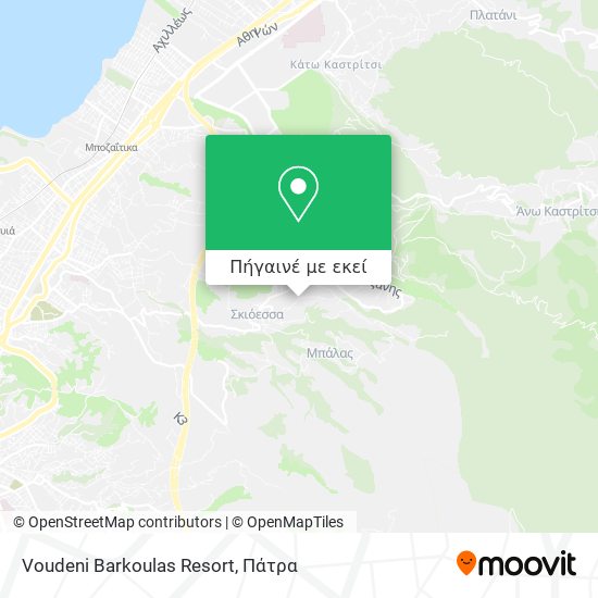 Voudeni Barkoulas Resort χάρτης