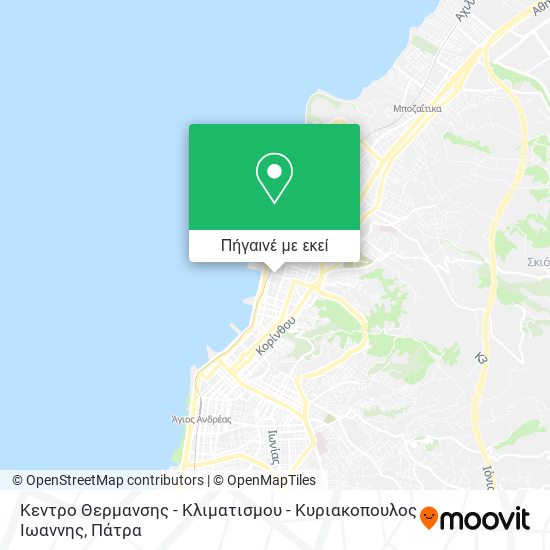 Κεντρο Θερμανσης - Κλιματισμου - Κυριακοπουλος Ιωαννης χάρτης