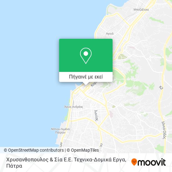 Χρυσανθοπουλος & Σία Ε.Ε. Τεχνικα-Δομικά Εργα χάρτης