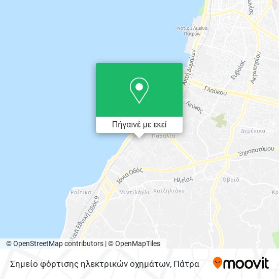 Σημείο φόρτισης ηλεκτρικών οχημάτων χάρτης