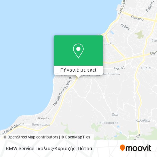 BMW Service Γκόλιας-Κυριαζής χάρτης