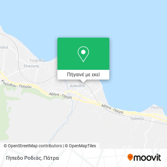 Γήπεδο Ροδιάς χάρτης