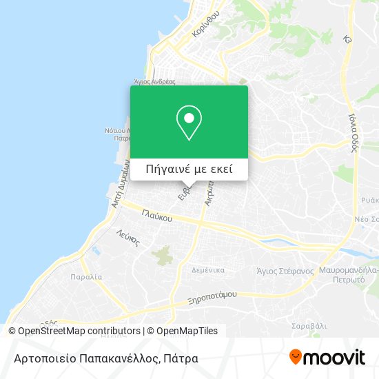 Αρτοποιείο Παπακανέλλος χάρτης