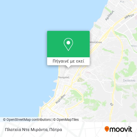 Πλατεία Ντε Μιράντα χάρτης