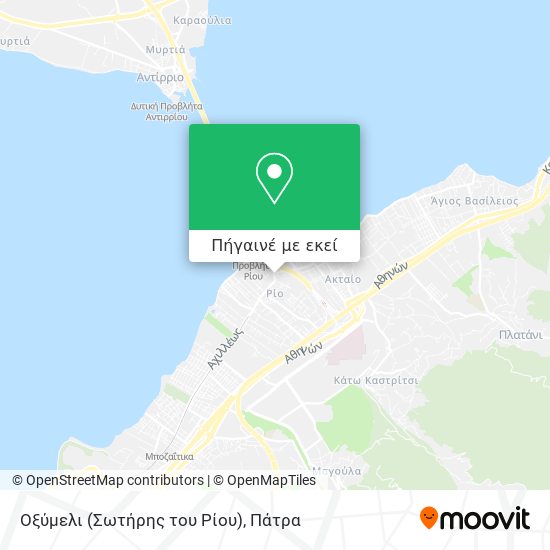 Οξύμελι (Σωτήρης του Ρίου) χάρτης