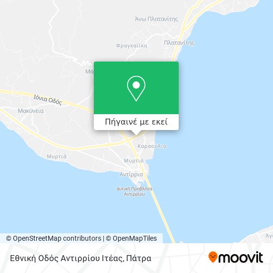 Εθνική Οδός Αντιρρίου Ιτέας χάρτης