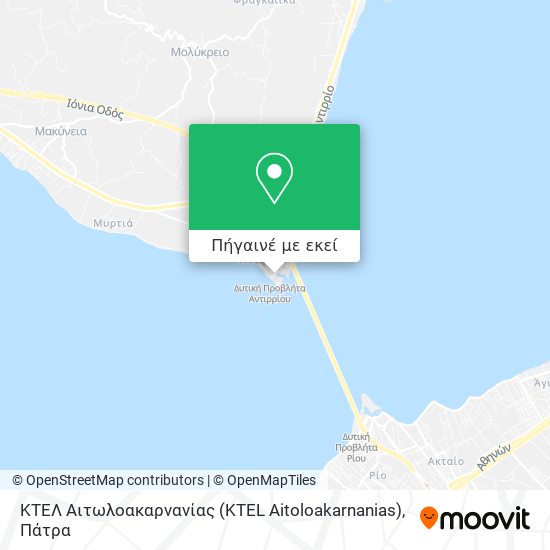 ΚΤΕΛ Αιτωλοακαρνανίας (KTEL Aitoloakarnanias) χάρτης