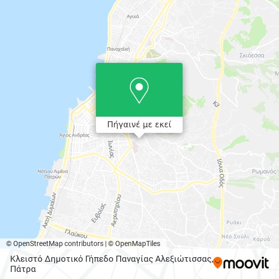 Κλειστό Δημοτικό Γήπεδο Παναγίας Αλεξιώτισσας χάρτης