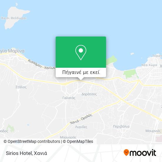 Sirios Hotel χάρτης