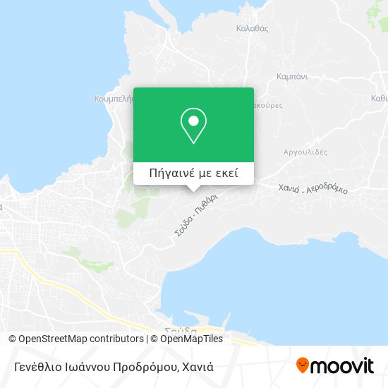 Γενέθλιο Ιωάννου Προδρόμου χάρτης