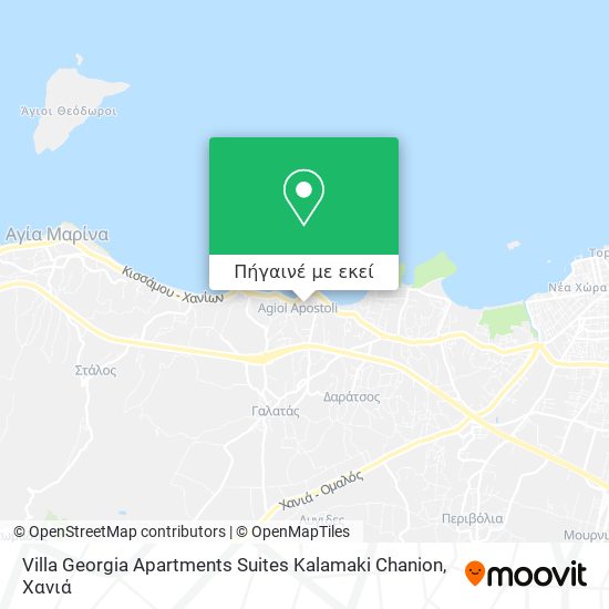 Villa Georgia Apartments Suites Kalamaki Chanion χάρτης