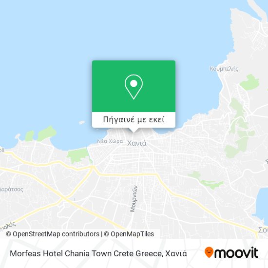Morfeas Hotel Chania Town Crete Greece χάρτης