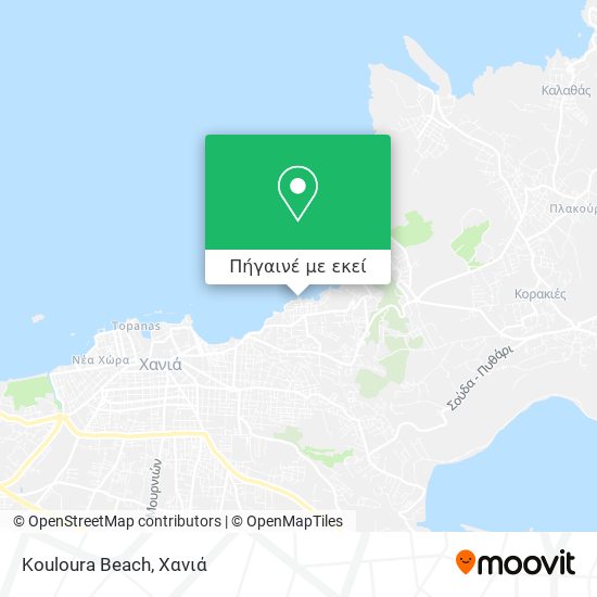 Kouloura Beach χάρτης
