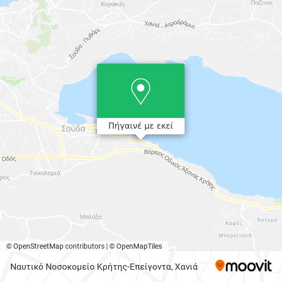 Ναυτικό Νοσοκομείο Κρήτης-Επείγοντα χάρτης