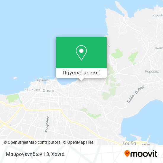 Μαυρογένηδων 13 χάρτης