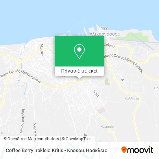 Coffee Berry Irakleio Kritis - Knosou χάρτης