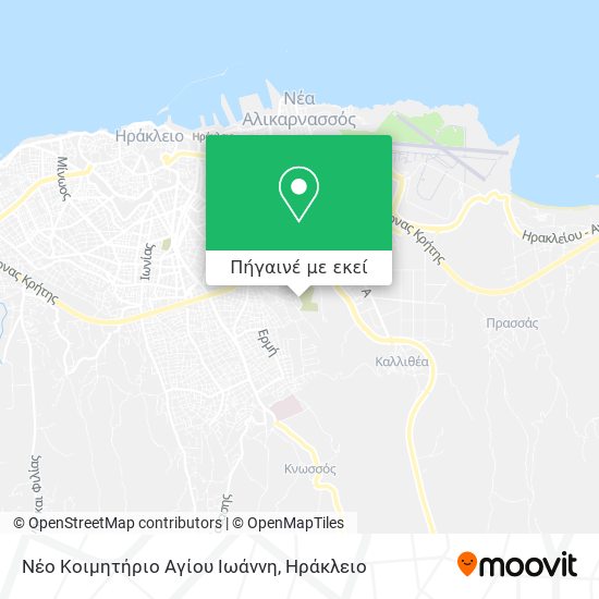 Νέο Κοιμητήριο Αγίου Ιωάννη χάρτης