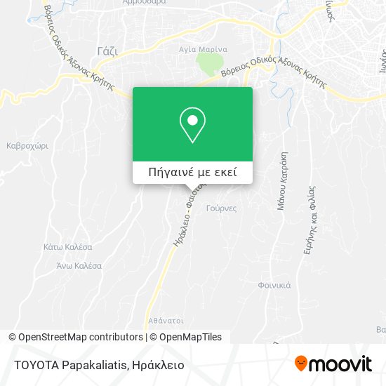 TOYOTA Papakaliatis χάρτης