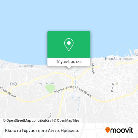 Κλειστό Γυμναστήριο Λίντο χάρτης