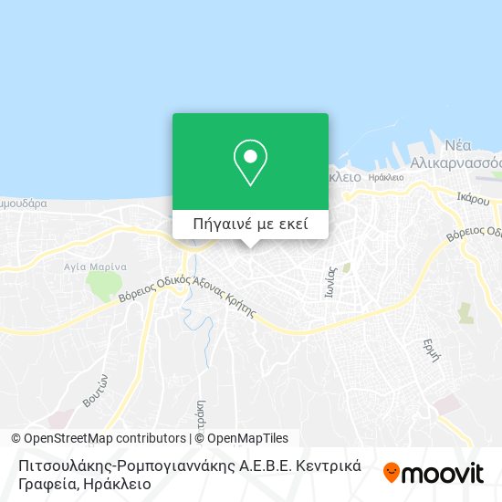 Πιτσουλάκης-Ρομπογιαννάκης Α.Ε.Β.Ε. Κεντρικά Γραφεία χάρτης