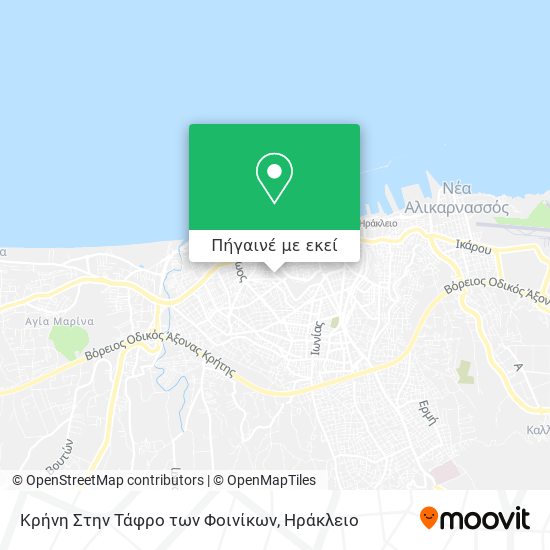 Κρήνη Στην Τάφρο των Φοινίκων χάρτης