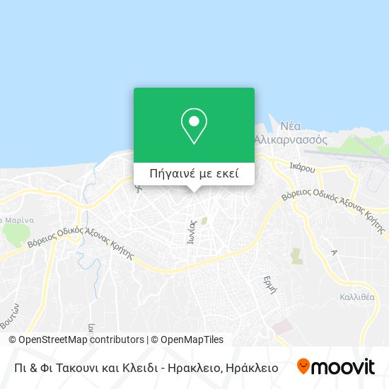 Πι & Φι Τακουνι και Κλειδι - Ηρακλειο χάρτης