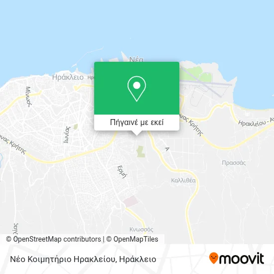 Νέο Κοιμητήριο Ηρακλείου χάρτης