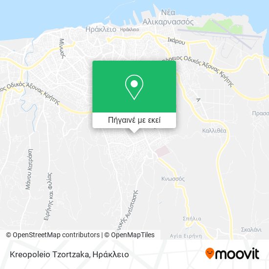 Kreopoleio Tzortzaka χάρτης